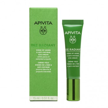 Apivita Bee Radiant Eye Cream Tube 15ml | Κρέμα Ματιών για Σημάδια Γήρανσης & Ξεκούραστη Όψη 
