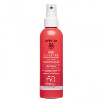 Apivita Bee Sun Safe Hydra Melting Ultra Light Face & Body Spray SPF50 200ml  | Αντηλιακό Σπρέι Προσώπου & Σώματος