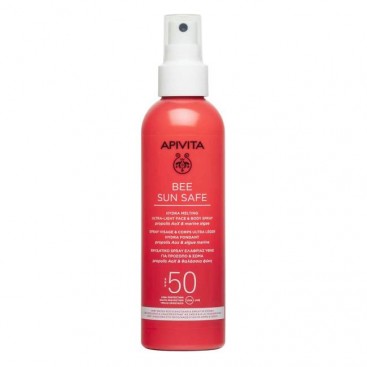 Apivita Bee Sun Safe Hydra Melting Ultra Light Face & Body Spray SPF50 200ml  | Αντηλιακό Σπρέι Προσώπου & Σώματος