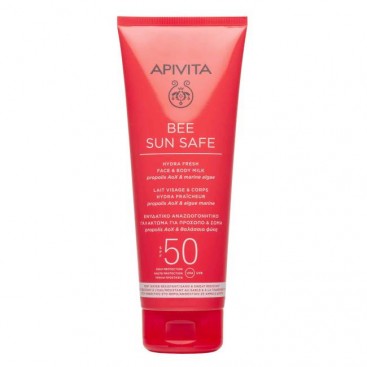 Apivita Bee Sun Safe Hydra Fresh Face & Body Milk SPF50 200ml | Ενυδατικό Αντηλιακό Γαλάκτωμα για Πρόσωπο & Σώμα 