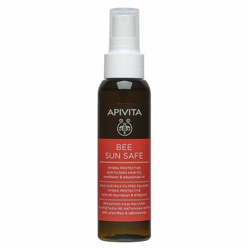 Apivita Bee Sun Safe Hydra Protection Hair Oil 100ml | Αντηλιακό Λάδι Μαλλιών για Προστασία με Ηλίανθο & Λάδι Αβυσσινίας