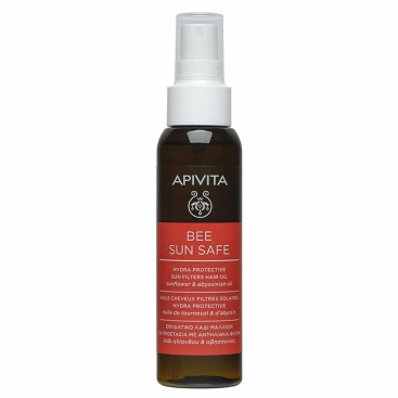 Apivita Bee Sun Safe Hydra Protection Hair Oil 100ml | Αντηλιακό Λάδι Μαλλιών για Προστασία με Ηλίανθο & Λάδι Αβυσσινίας