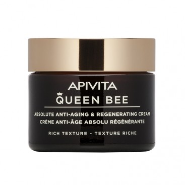 Apivita Queen Bee Absolute Anti Aging & Regenerating Cream Rich Texture 50ml  | Κρέμα Απόλυτης Αντιγήρανσης & Αναγέννησης Πλούσιας Υφής
