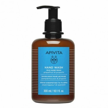Apivita Mild Hand Wash 300ml | Απαλό Καθαριστικό Χεριών με Γκρέιπφρουτ & Πρόπολη 