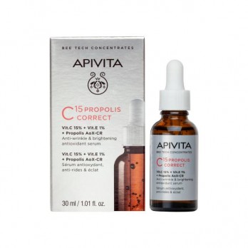 Apivita C15 Propolis Correct Serum 30ml | Αντιρυτιδικός & Αντιοξειδωτικός Ορός Λάμψης