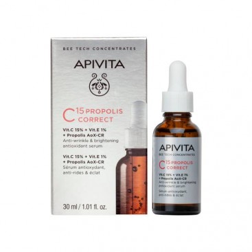 Apivita C15 Propolis Correct Serum 30ml | Αντιρυτιδικός & Αντιοξειδωτικός Ορός Λάμψης