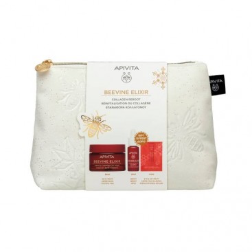 Apivita Beevine Elixir Wrinkle & Firmness Lift Cream Rich Αντιρυτιδική Κρέμα για Σύσφιξη + Lifting Πλούσιας Υφής 50ml & Δώρο Mini Beevine Elixir Ορός Προσώπου 10ml & Αντιρυτιδική Κρέμα Lifting για Μάτια & Χείλη 1.5ml