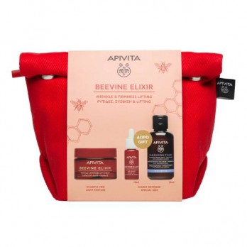 Apivita Beevine Elixir Wrinkle & Firmness Lift Cream Light Αντιρυτιδική Κρέμα για Σύσφιξη + Lifting Ελαφριάς Υφής 50ml & Δώρο Mini Beevine Elixir Ορός Προσώπου 10ml & Mini Αφρός Καθαρισμού για Πρόσωπο και Μάτια 75ml