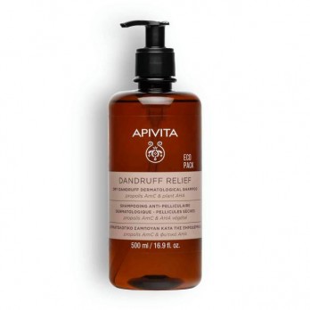 Apivita Dandruff Relief Shampoo Eco Pack 500ml | Δερματολογικό Σαμπουάν κατά της Ξηροδερμίας με Propolis AMC & Φυτικό AHA 