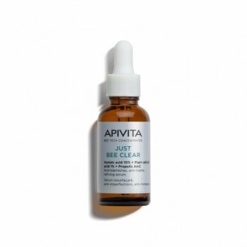 Apivita Just Bee Clear Anti-Blemishes, Anti-Marks, Refining Serum 30ml | Ορός Λείανσης, Διορθώνει Ατέλειες & Σημάδια Ακμής