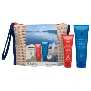 Apivita Bee Sun Safe Hydra Fresh Face Gel-Cream SPF50 Ενυδατική Αντηλιακή Κρέμα Gel Προσώπου Ελαφριάς Υφής 50ml & Δώρο After Sun για Πρόσωπο & Σώμα 100ml