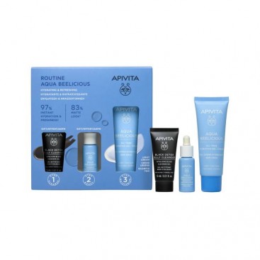Apivita Aqua Beelicious Oil-Free Hydrating Gel-Cream Light Texture Απαλή Κρέμα Ενυδάτωσης Ελαφριάς Υφής 40ml & Δώρο Μαύρο Gel Καθαρισμού 15ml & Δώρο Booster Αναζωογόνησης & Ενυδάτωσης 10ml 
