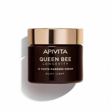 Apivita Queen Bee Longevity Light Cream 50ml | Ελαφριά Μεταξένια Κρέμα για Δράση σε 12 Δείκτες Νεότητας