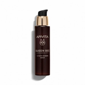 Apivita Queen Bee Longevity Serum 30ml | Ορός Προσώπου για Δράση σε 12 Δείκτες Νεότητας