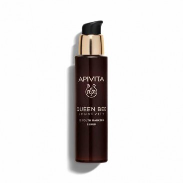 Apivita Queen Bee Longevity Serum 30ml | Ορός Προσώπου για Δράση σε 12 Δείκτες Νεότητας
