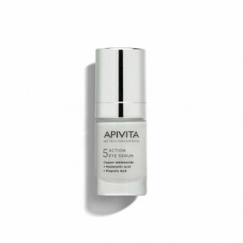 Apivita 5 Αction Eye Serum 15ml | Αντιρυτιδικός, Συσφικτικός & Ενυδατικός Όρος Ματιών για Ξεκούραστο, Φωτεινό Βλέμμα