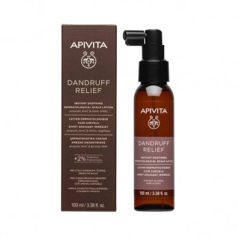 Apivita Dandruff Relief Lotion 100ml | Δερματολογικ΄ή Λοσιόν Άμεσης Ανακούφισης του Τριχωτού με Propolis AmC, Φυτικά AHA & 2% Πρεβιοτικά