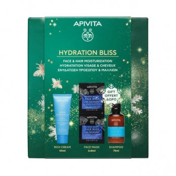 Apivita Aqua Beelicious Comfort Hydrating Cream Rich Texture Απαλή Κρέμα Ενυδάτωσης Πλούσιας Υφής 40ml & Δώρο Express Beauty Μάσκα Προσώπου Θαλάσσια Λεβάντα 2x8ml & Δώρο Hyaluronic Hydra Σαμπουάν Ενυδάτωσης 75ml