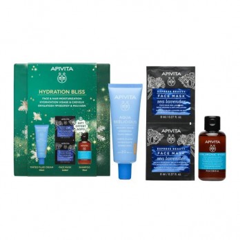 Apivita Aqua Beelicious Hydrating Fluid Cream SPF30 Tinted Λεπτόρρευστη Κρέμα Ενυδάτωσης με Χρώμα 40ml & Δώρο Express Beauty Μάσκα Προσώπου Θαλάσσια Λεβάντα 2x8ml & Δώρο Hyaluronic Hydra Σαμπουάν Ενυδάτωσης 75ml