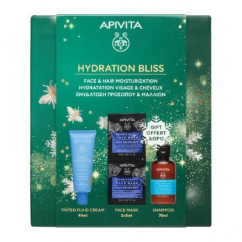 Apivita Aqua Beelicious Hydrating Fluid Cream SPF30 Tinted Λεπτόρρευστη Κρέμα Ενυδάτωσης με Χρώμα 40ml & Δώρο Express Beauty Μάσκα Προσώπου Θαλάσσια Λεβάντα 2x8ml & Δώρο Hyaluronic Hydra Σαμπουάν Ενυδάτωσης 75ml