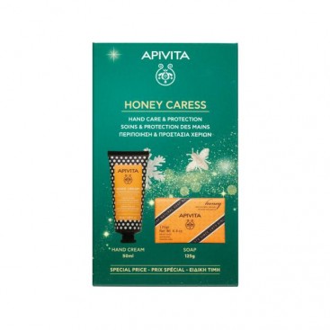 Apivita Hand Cream Intensive Moisturizing Hyaluronic Acid & Honey Κρέμα Χεριών με Υαλουρονικό Οξύ & Μέλι 50ml & Apivita Natural Soap Σαπούνι με Μέλι 125g