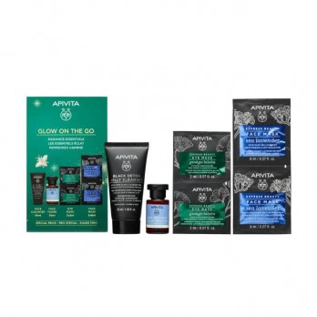 Apivita Black Detox Cleansing Jelly Μαύρο Gel Καθαρισμού για Πρόσωπο - Μάτια 50ml & Aqua Beelicious Λοσιόν Ενυδάτωσης κατά των Ατελειών & Express Beauty Μάσκα Ματιών Gingo Biloba 2x2ml & Express Beauty Μάσκα Προσώπου Θαλάσσια Λεβάντα 2x8ml
