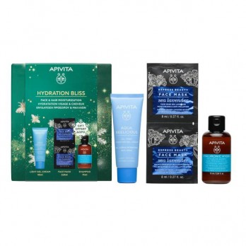 Apivita Aqua Beelicious Oil-Free Hydrating Gel-Cream Light Texture Κρέμα Ενυδάτωσης Ελαφριάς Υφής 40ml & Δώρο Express Beauty Μάσκα Προσώπου Θαλάσσια Λεβάντα 2x8ml & Δώρο Hyaluronic Hydra Σαμπουάν Ενυδάτωσης 75ml