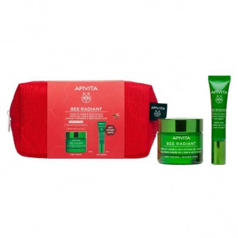 Apivita Bee Radiant Gel-Cream, Light Κρέμα-Gel για Σημάδια Γήρανσης & Ξεκούραστη Όψη, Ελαφριάς Υφής 50ml & Δώρο Bee Radiant Eye Cream Κρέμα Ματιών για Σημάδια Γήρανσης & Ξεκούραστη Όψη 15ml