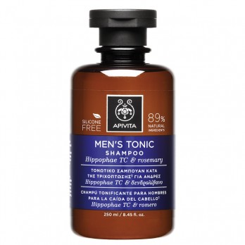 Apivita Men's Tonic Shampoo 250ml | Σαμπουάν Κατά της Ανδρικής Τριχόπτωσης με Hippophae TC & Δενδρολίβανο 