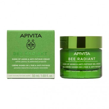 Apivita Bee Radiant Gel-Cream, Light Texture 50ml | Κρέμα-Gel για Σημάδια Γήρανσης & Ξεκούραστη Όψη,Ελαφριάς Υφής