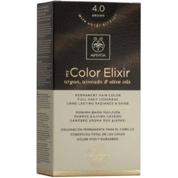 Apivita My Color Elixir 4.0 Brown  | Μόνιμη Βαφή Μαλλιών 4.0 Καστανό