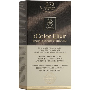 Apivita My Color Elixir 6.78 Dark Brown Sand Pearl | Μόνιμη Βαφή Μαλλιών 6.78 Ξανθό Σκούρο Μπεζ Περλέ