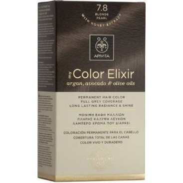 Apivita My Color Elixir 7.8 Blonde Pearl | Μόνιμη Βαφή Μαλλιών 7.8 Ξανθό Περλέ 