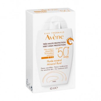 Avene Mineral Fluide SPF50+ 40ml | Αντιηλιακή Κρέμα Προσώπου για την Ευαίσθητη Επιδερμίδα