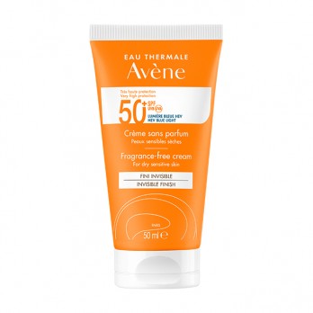 Avene Creme SPF50+ Sans Parfume  50ml | Αντηλιακή Κρέμα Προσώπου Χωρίς Άρωμα για Ξηρό & Ευαίσθητο Δέρμα