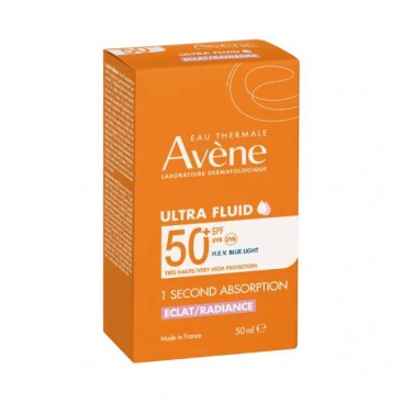 Avene Ultra Fluid Radiance SPF50+ 50ml | Λεπτόρρευστη Αντιηλιακή Κρέμα Προσώπου και Λαιμού