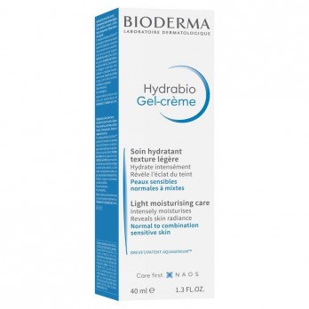 Bioderma Hydrabio Gel Creme 40ml | Ενυδατική Κρέμα Τζελ Λεπτής Υφής για Κανονικές  Μικτές Επιδερμίδες