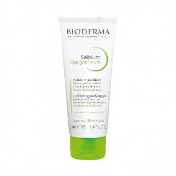 Bioderma Sebium Gel Gommant 100ml | Απολεπιστικό Καθαριστικό Τζελ για Μικτό προς Λιπαρό Δέρμα με Τάση Ακμής