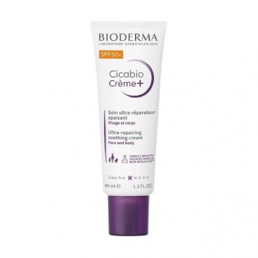Bioderma Cicabio Crème+ SPF50+ 40ml | Κρέμα για Επανόρθωση & Καταπράυνση με spf50