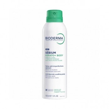 Bioderma Sebium Kerato+ Body Spray 150ml | Σπρέι Σώματος 3 σε 1 για Ατέλειες Κοκκινίλες, Σημάδια & Δέρμα με Τάση Ακμής