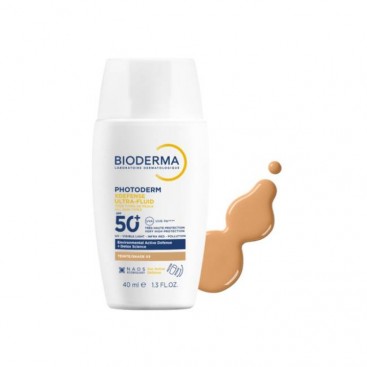 Bioderma Photoderm XDefense Ultra-Fluid Invisible Spf50+, Shade 03 40ml |Λεπτόρρευστο  Αντιηλιακό Προσώπου με Χρώμα 03 Απόχρωση