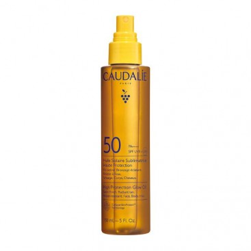 Caudalie Suncare High Protection Glow Oil SPF50, 150ml | Αντηλιακό Λάδι Προσώπου, Σώματος & Μαλλιών Πολύ Υψηλής Προστασίας για Λαμπερό Μαύρισμα