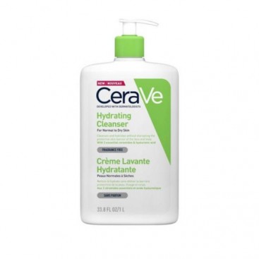 CeraVe Hydrating Cleanser 1lt  | Κρέμα Καθαρισμού Προσώπου & Σώματος για Κανονικό έως Ξηρό Δέρμα