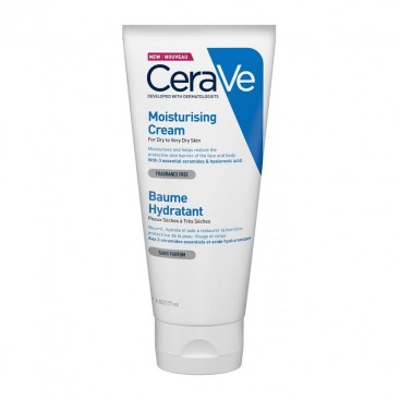 CeraVe Moisturising Cream 177ml | Ενυδατική Κρέμα Προσώπου και Σώματος με Ceramides και Υαλουρονικό Οξύ
