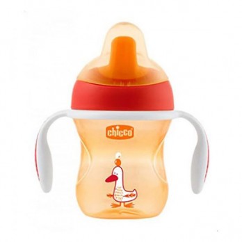 Chicco Training Cup 6m+ 200ml | Εκπαιδευτικό Κύπελλο σε Χρώμα Πορτοκαλί 