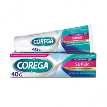 Corega Super 40gr | Στερεωτική Κρέμα Τεχνητής Οδοντοστοιχίας Δυνατή Συγκράτηση 