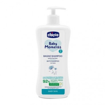 Chicco Baby Moments Bath Shampoo 500ml | Αφρόλουτρο & Σαμπουάν Χωρίς Δάκρυα 