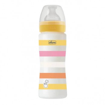Chicco Baby Bottle Well Being Μπιμπερό Πλαστικό Colors 4m+ 330ml | Μπιμπερό με Θηλή Σιλικόνης Γρήγορης Ροής 
