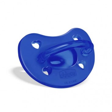 Chicco Physio Forma Soft Blue,16-36m 1τμχ | Πιπίλα Όλο Σιλικόνη Σκούρο Μπλέ, 16-36m