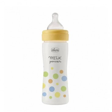 Chicco Baby Bottle Perfect Easy Μπιμπερό Πλαστικό Colors 2m+ 250ml | Μπιμπερό με Θηλή Σιλικόνης Χρώμα Κίτρινο για 2+ Μηνών